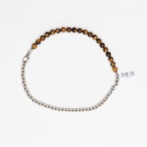 THE MONOTYPE - The Duncan Tiger s Eye Beaded Bracelet brown/silver